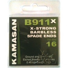 Kamasan B911x Barbless Spade ends Hooks Size 20