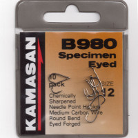 Kamasan B980 Barbed Specimen Eyed Hook Size 14