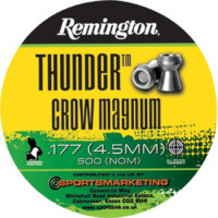 Remington Thunder CROW MAGNUM .177 calibre Hollow Flat Head Air Gun Pellets 8.80 grains Tin of 500