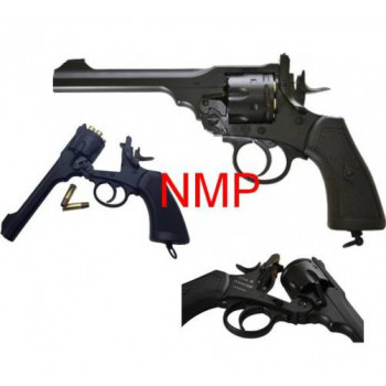 Webley MKVI Service Revolver 12g co2 Air Pistol .22 calibre Pellet version .455 Black Finish